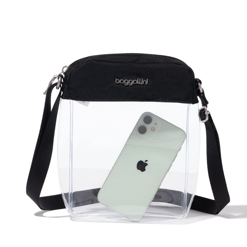 Baggallini womens Stadium Clear Bryant crossbody, Black, One Size US - Image 5